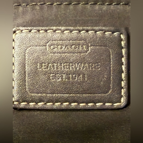 Coach Hampton Black Nylon Leather Trim Tote Bag - Picture 3 of 8